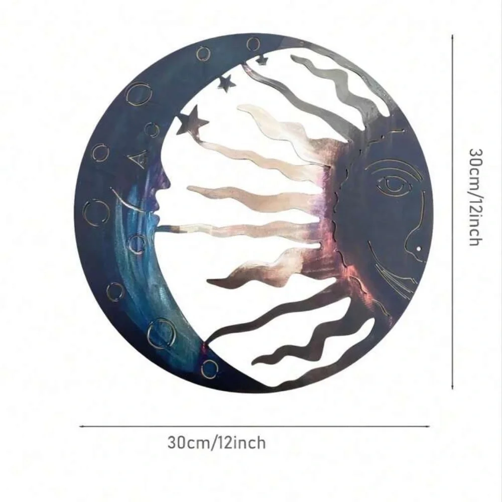 Metal Cut-Out Sun and Moon Decor NEW 🏷️